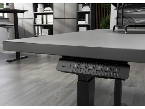 Elektrisch ihv bureau,HxBxD 720-1200x1800x800mm,blad grafiet
