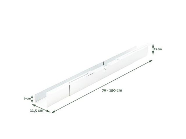 Chemin de câbles réglable pour bureaux et tables 79-150 cm