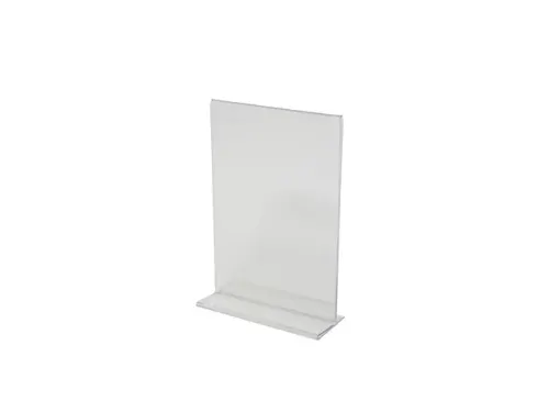 Kaarthouder Budget T-Standaard A6 1,5mm Staand Acryl set van 10 stuks