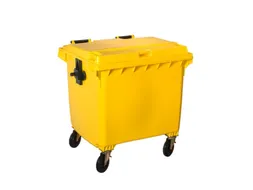 Contivia 4,vuilnisbak 4wielen 1100 L geel