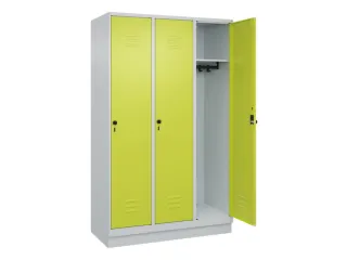 locker,HxBxD 1950x1200x500mm,3vak,vak B 400mm,draaigrendel,sokkel - 2