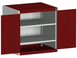 kast met geperforeerde platen,HxBxD 800x800x650mm,2xStalen bodem