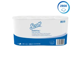 Toiletpapier Scott Essential 2-laags 350 vel wit 8519 - 4