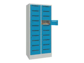 Postsorteerkast 1850x830x500mm 2x10 Vakken Ral7035 Front Ral5012 - 1