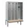 locker met bank,HxBxD 1950x1200x815mm,4vak,vak B 300mm,draaigrendel