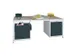 bureau pour atelier HxlxP 720x1700x800mm RAL7035 face avant RAL7016