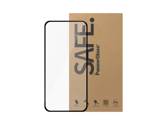 PanzerGlass SAFE. by Screen Protector iPhone 15 | Ultra-Wide Fit |
