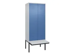 armoire vestiaire noir et blanc HxlxP 2120x800x815mm 2compart.