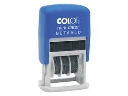 Woord-datumstempel Colop S160B betaald Rood Blauw