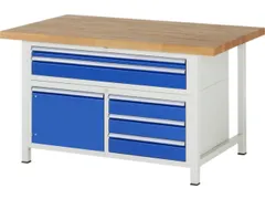 werkbank,HxBxD 840-1040x1500x900mm,beukblad,draagverm. 1250kg,4voeten