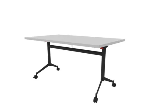 klaptafel,HxBxD 750x1400x800mm,hoekig,T-voet donkergrijs,ovale buis