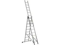 Multifunctionele Telescoopladder,3X9,Sporten,Aluminium