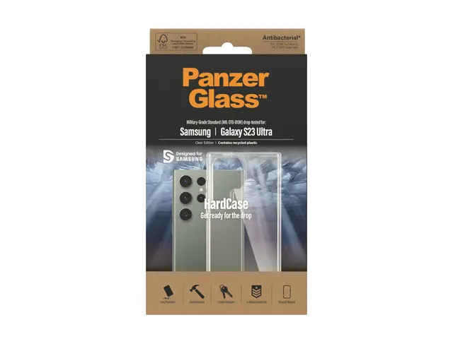 PanzerGlass HardCase Transparent Samsung Galaxy S23 Ultra, Hoes, Sa