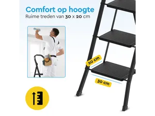 Huishoudtrap BRASQ 4 treden SLM400 zwart - 17