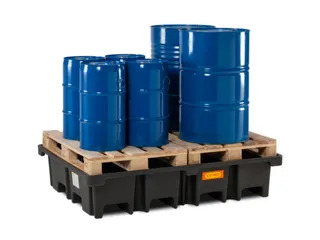 PE-opvangbak,v. 4x200l vat,opvangvol. 425l,HxBxD 360x1670x1270mm - 4
