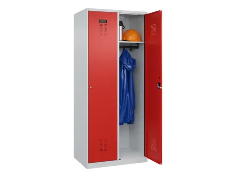 locker,HxBxD 1850x800x500mm,2vak,vak B 400mm,cil.-slot,staand op vloer