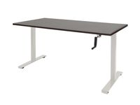 Dextro Slinger Bureau Zit-sta T-poot 140x80 Logan Eiken 25mm Wit
