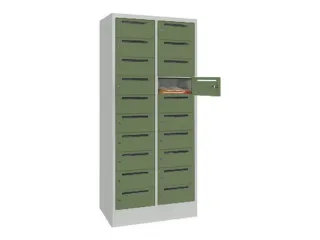 Postsorteerkast 1850x830x500mm 2x10 Vakken Ral7035 Front Ral6011 - 1