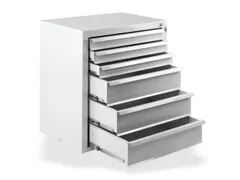 ladekast,HxBxD 750x700x435mm,6lade(n),volledig uittrekbaar