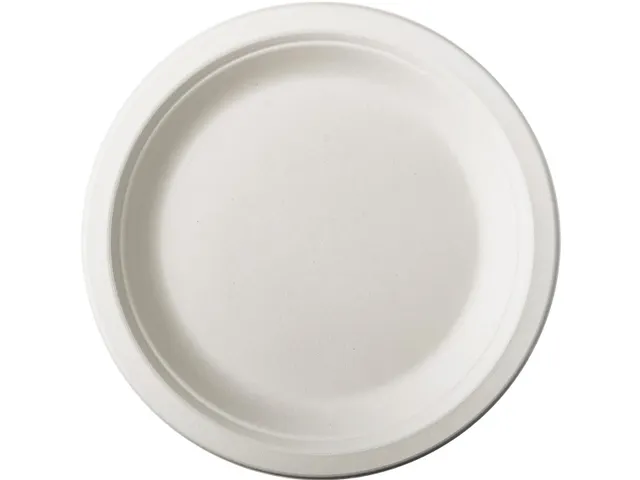 Papstar "Pure" Borden van suikerriet Rond 18cm Wit 50 stuks