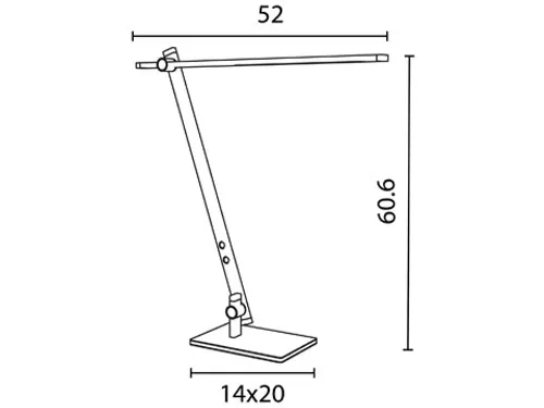 Lumilight bureaulamp zwart