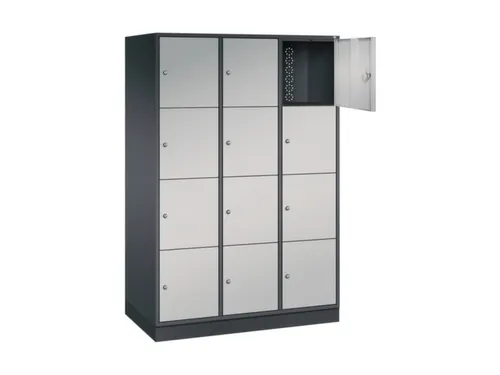 grootvolume-lockersysteem,HxBxD 1950x1220x600mm,3x4vakken,cil.-slot