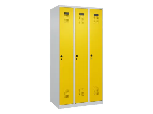 locker,HxBxD 1850x900x500mm,3vak,vak B 300mm,draaigrendel