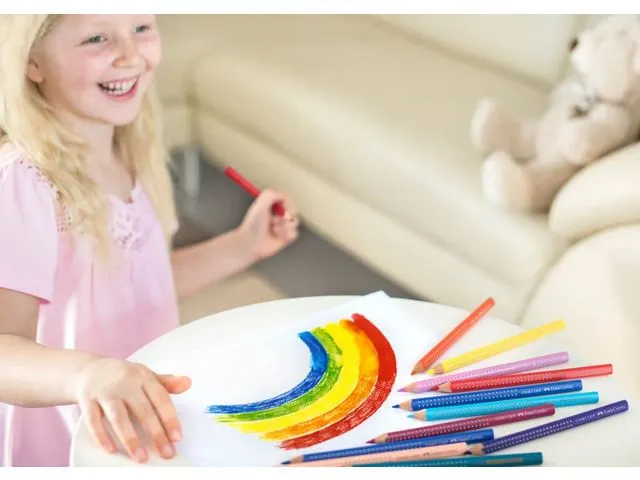 Kleurpotlood Faber Castell Jumbo Grip Etui à 12 Stuks