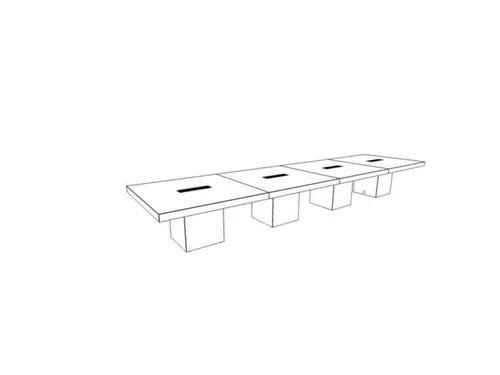 Vergadertafel Hxbxd 73x560x140cm Frame Kubusvormig Noten