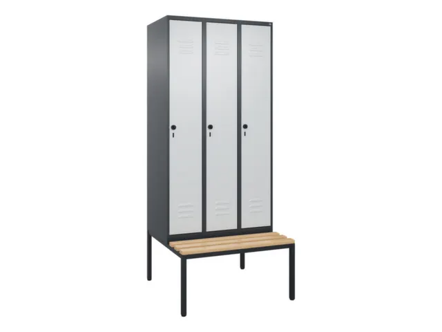 locker voor scheiding van kleding,HxBxD 2120x900x815mm,3vak