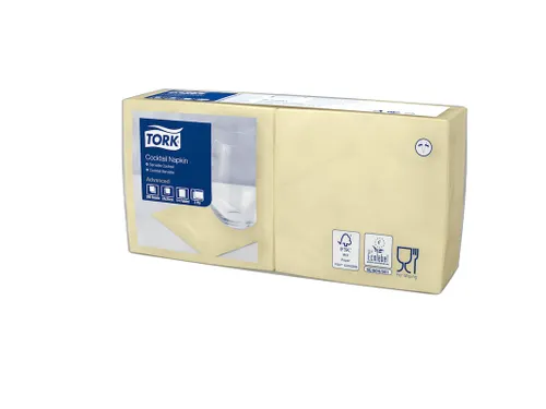 Tork 477835 Cocktailservet Advanced Champagne 24x24cm