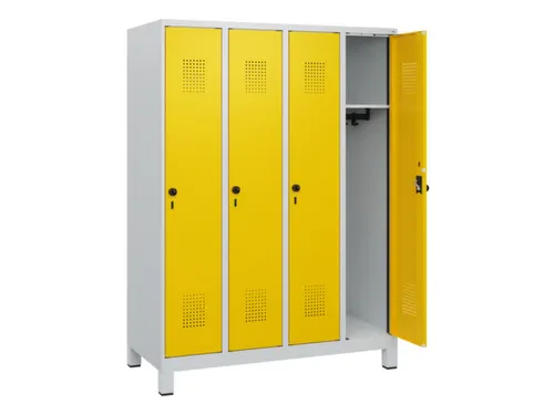 schoollocker,HxBxD 1630x1200x500mm,4vak,vak B 300mm,draaigrendel