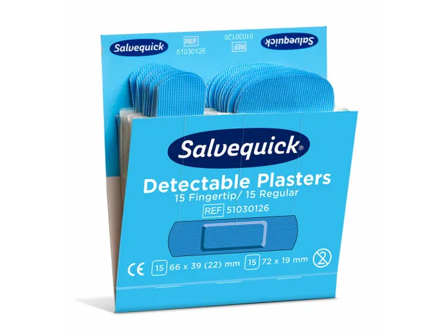 Salvequick Blauw Detectable Pleisters Vingertop/Normaal
