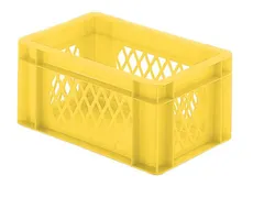 Euronorm-Stapelbak 5.5l Hxlxb 145x300x200mm Wanden Open Geel