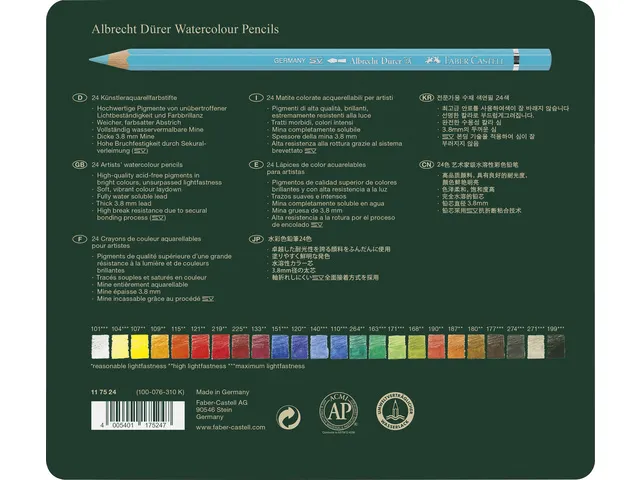 Crayon de couleur Aquarellable Faber-Castell Albrecht Dürer 24pcs