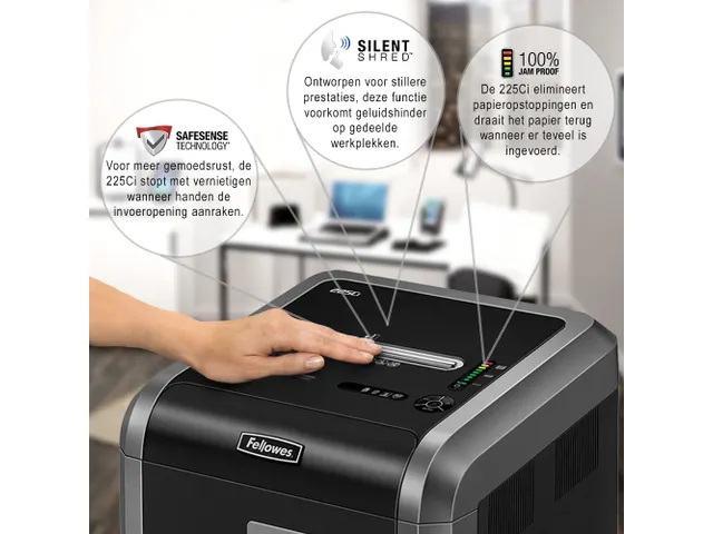 Papiervernietiger Fellowes 225ci Snippers 4x38mm Snippers P-4