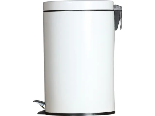 pedaalemmer,12l,HxØ 400x248mm,binnenbak kunststof,romp metaal wit