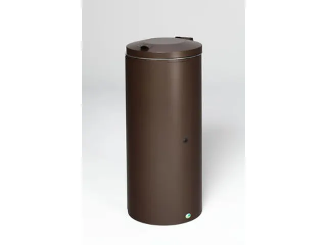 afvalbak,80l,HxBxD 895x390x420mm,romp staal donkerbruin