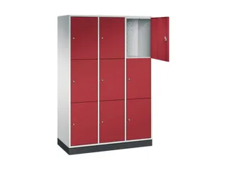 grootvolume-lockersysteem,RAL 7035/RAL 3003,HxBxD 1950x1220x500mm - 1