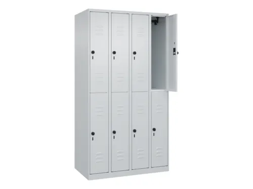 dubbeldekse locker,HxBxD 1850x1000x500mm,4x2vak.,vak B 250mm