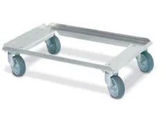 Rvs Onderwagen Euronormbakken 250kg Laadvlak 600x400mm Open Frame