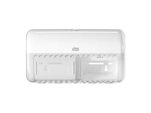 Tork 557000 T4 Toiletpapier Dispenser Elevation Twin Verticaal Wit