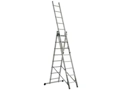 Multifunctionele Telescoopladder,3X8,Sporten,Aluminium