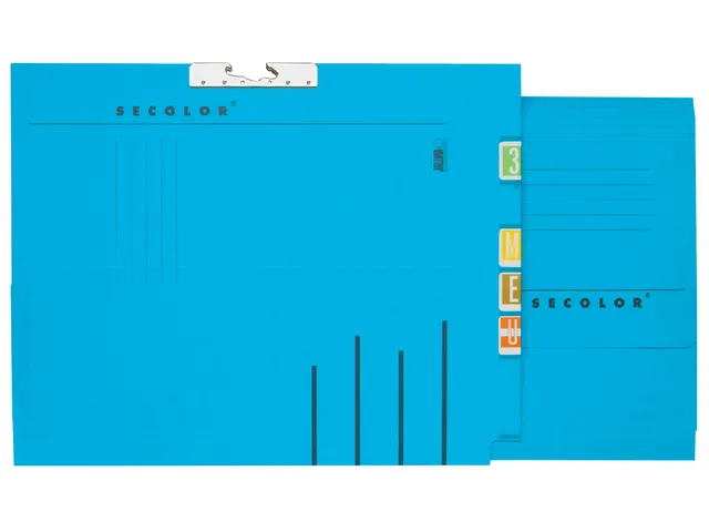 Verzamelmap Djois Secolor A4 lateraal recycled blauw