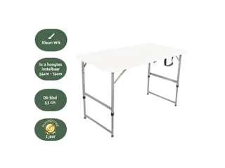 Vouwtafel BRASQ 120x60x74cm FC120 wit - 4