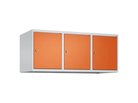 opzetkast,v. locker,3vak.,vak B 400mm,HxBxD 500x1200x500mm,vleugeldeur