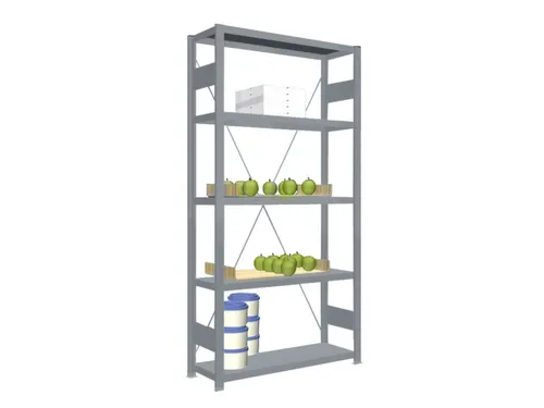 Rvs Inhaakstelling Basis 2000x1060x335mm 5legborden Vaklast 200kg