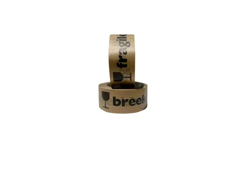 Waarschuwingstape IEZZY 50mmx50m 80% gerecycled papier bruin zwart