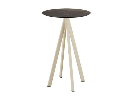 statafel,HxØ 1090x700mm,rond,4voeten zandkleuren
