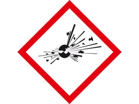 Gevarensymbool Explosiegevaarlijk Lxb 25X25Mm Vel
